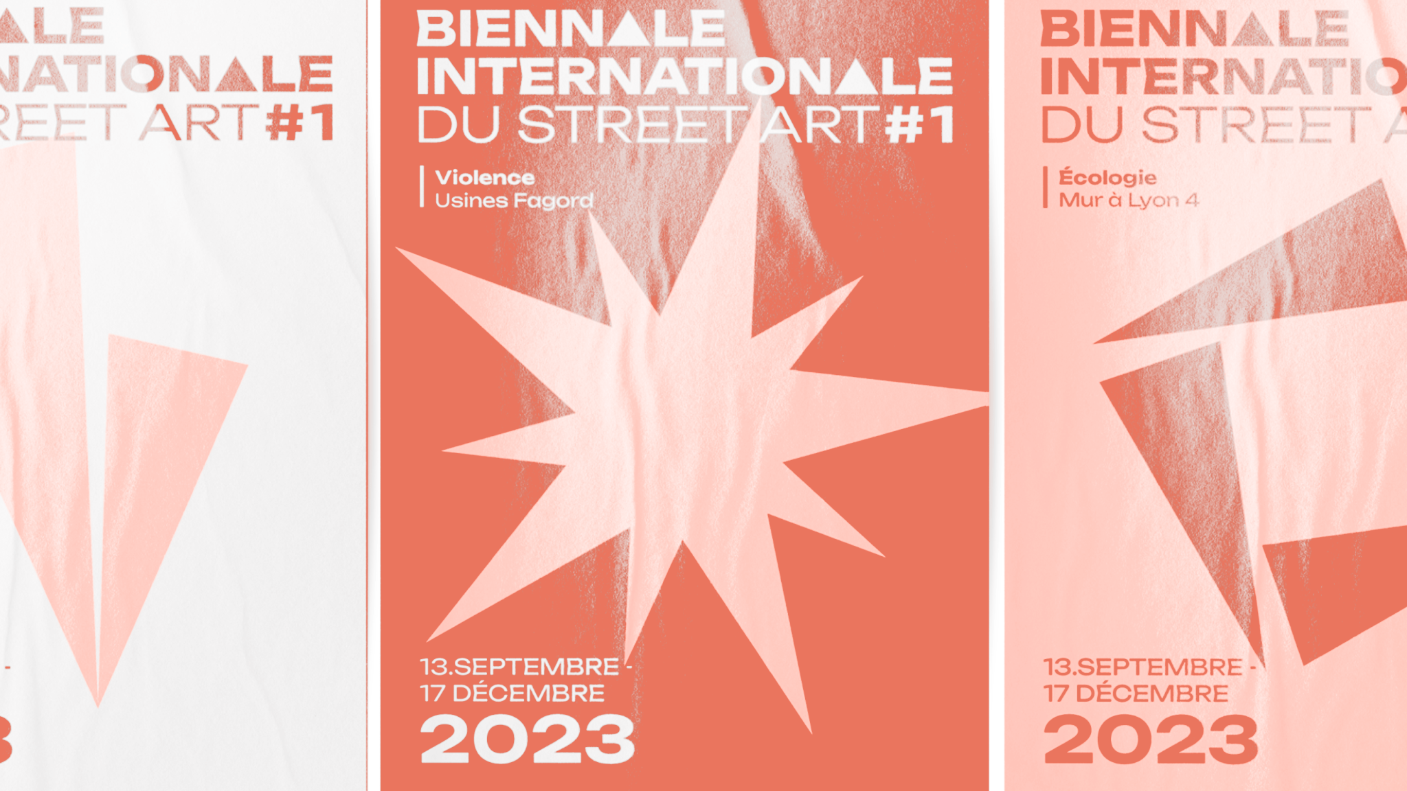 Affiches pour la biennale internationale du street art à Lyon -design graphique