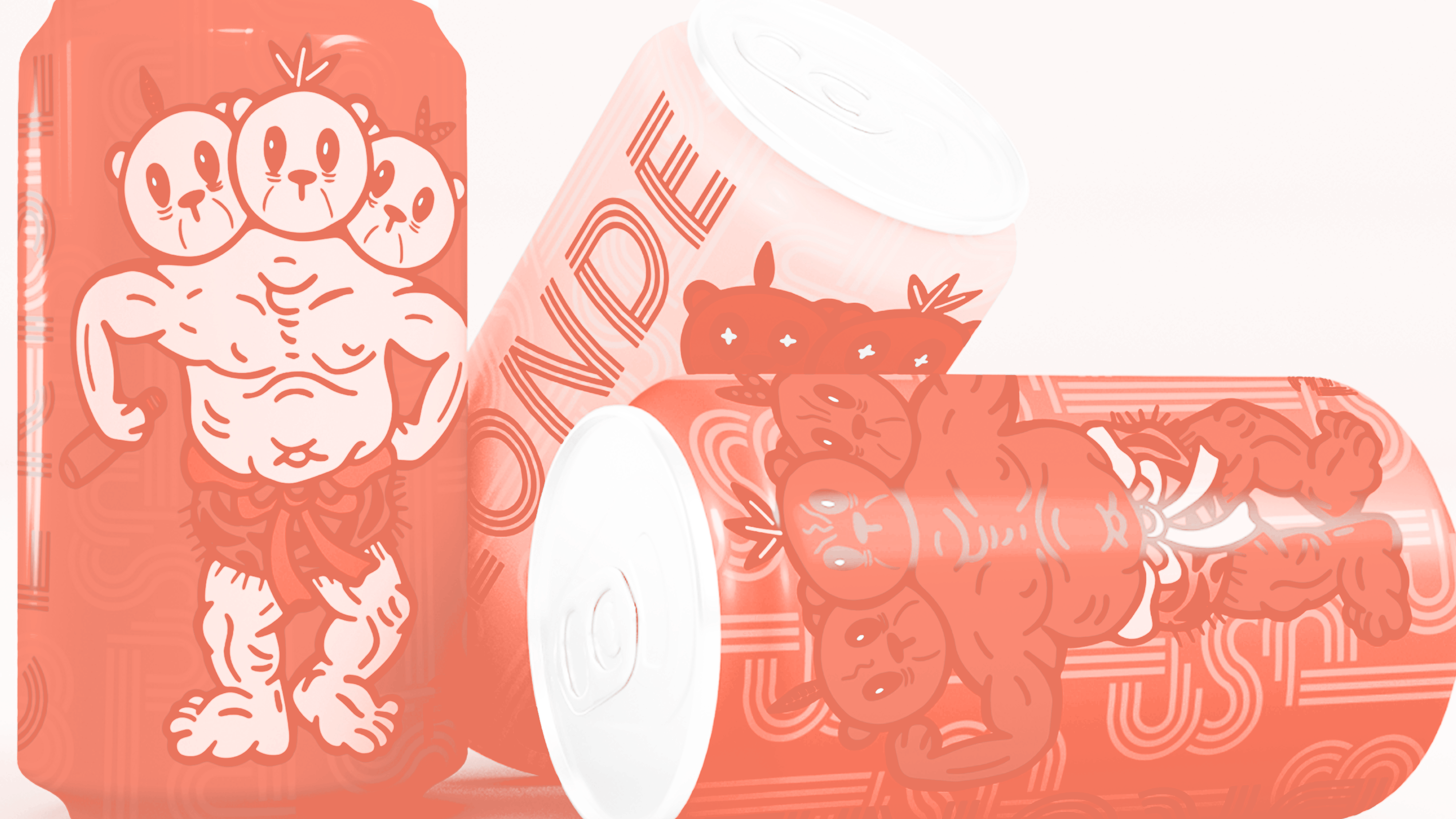 Mockup bière refonte graphique de la bière des trois pandas - design graphique