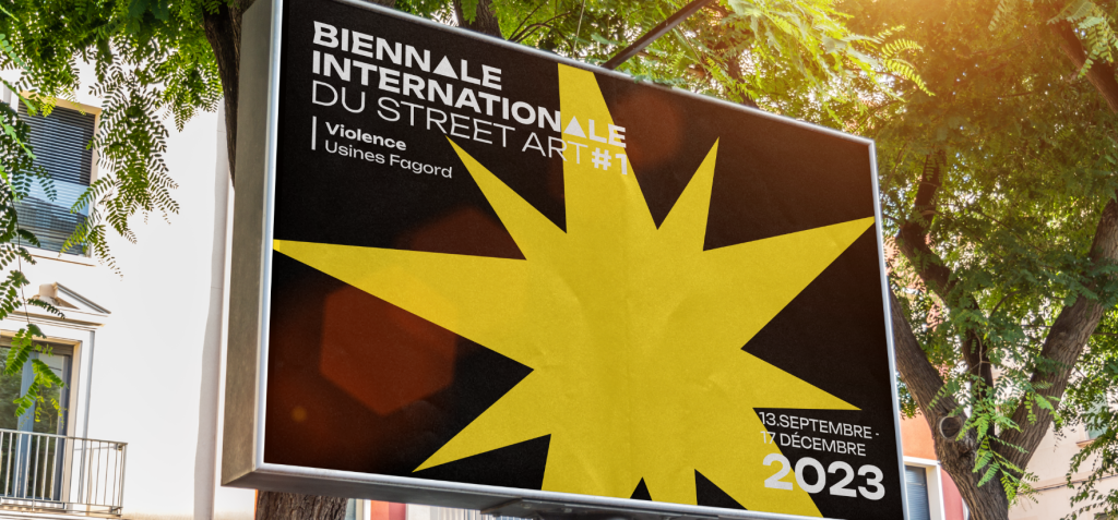 Affiche n° pour la biennale internationale du street art à Lyon - design graphique