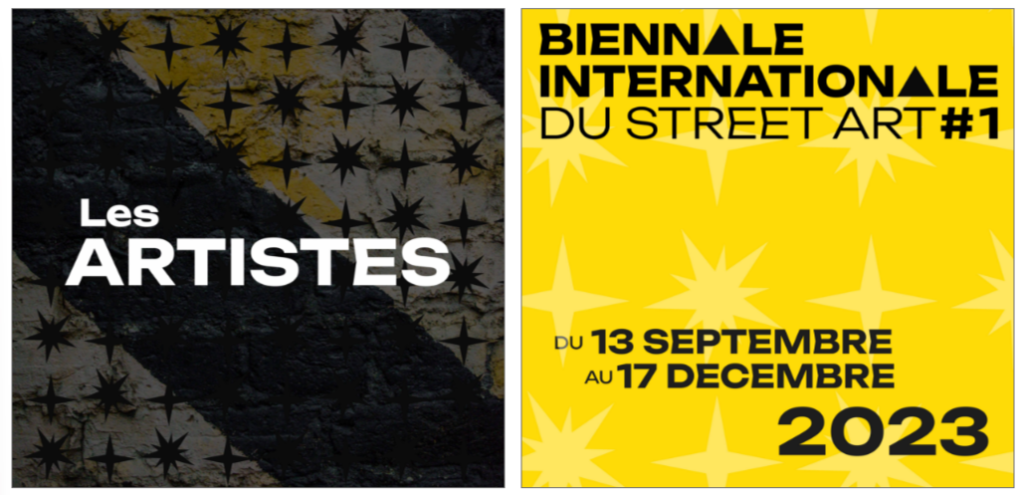 Post instagram pour la biennale internationale du street art à Lyon - design graphique