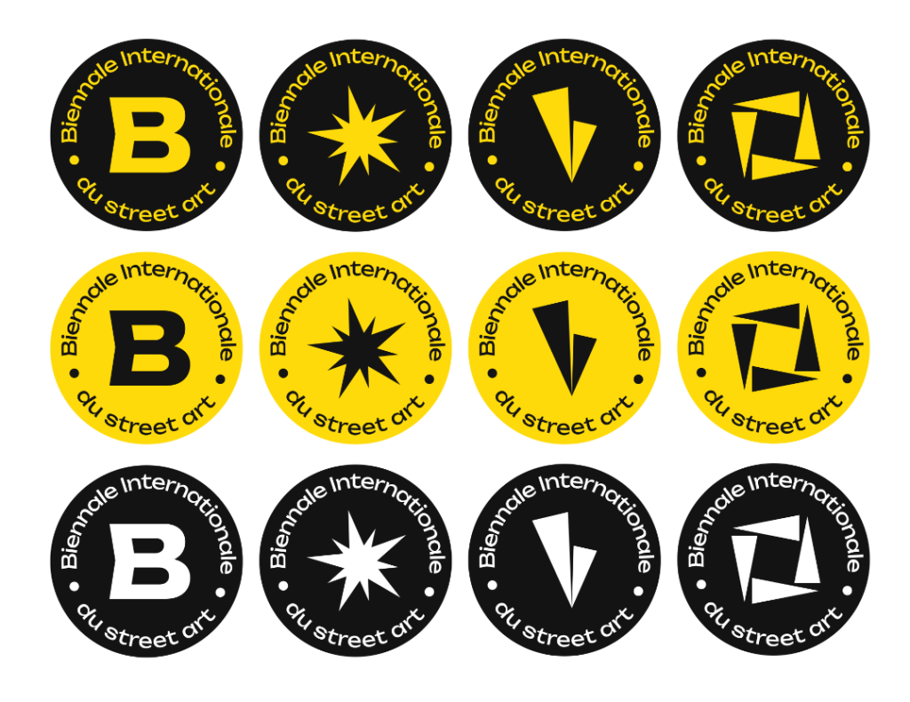 Stickers pour la biennale internationale du street art à Lyon - design graphique