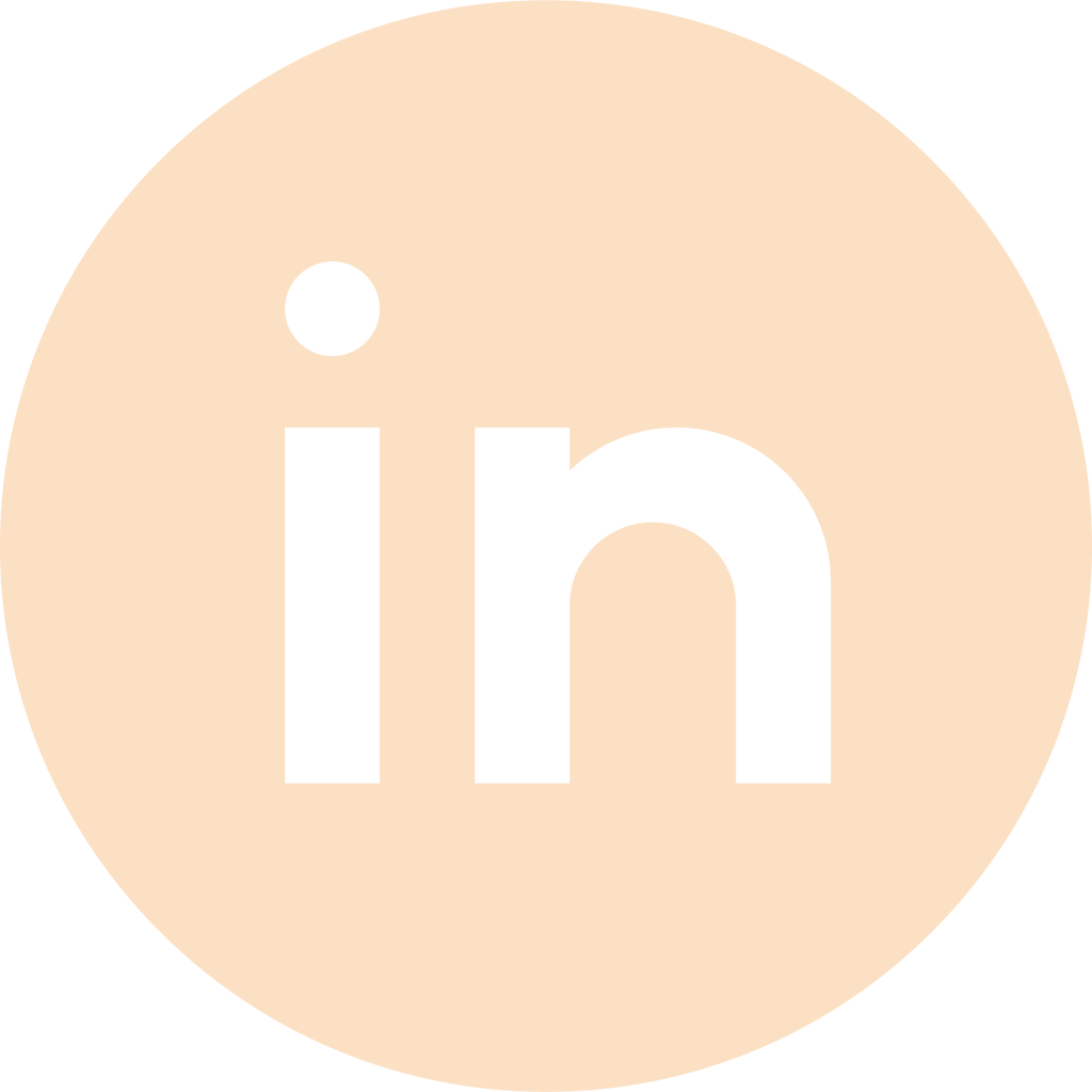 Logo Linkedin png sur fond beige - redirection profil Océane Izérable