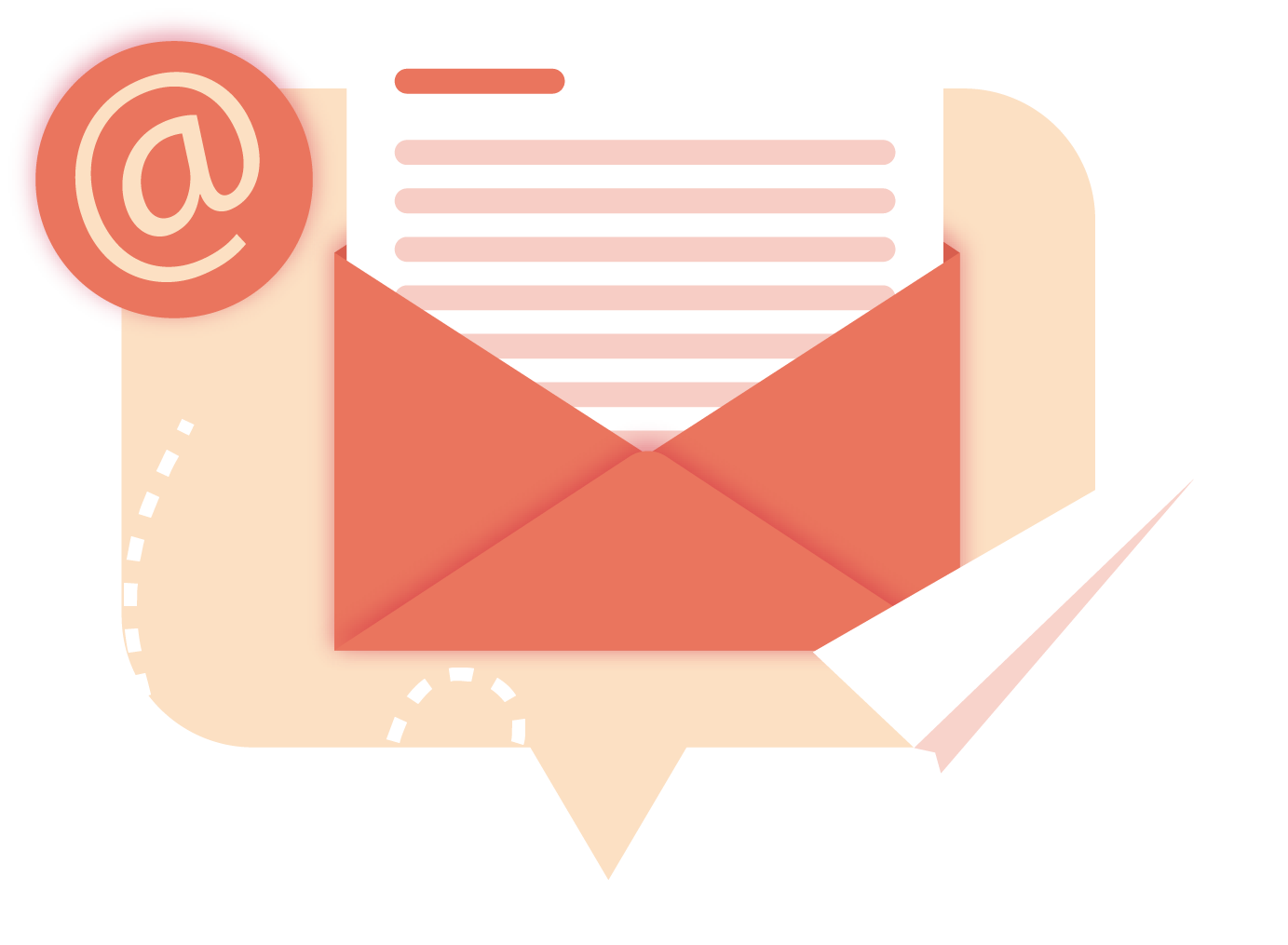Illustration d'envoi de mail - Contact